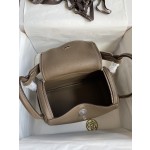 Lindy 26cm Imported TC Leather Elephant Grey 🐘 Silver Buckle Waxed Wire