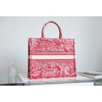 DIOR TOTE red embroidery
