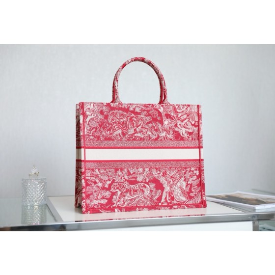 DIOR TOTE red embroidery
