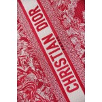 DIOR TOTE red embroidery