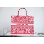 DIOR TOTE red embroidery