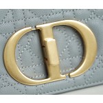 DlOR CARO】Grey soft cow leather rattan check DR- 091