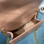 MIU MIU 5BA196 Lady Leather Handbag Decorated with Gorgeous Imitation Crystal Jewelry Buckle