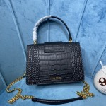 MIU MIU 5BA196 Lady Leather Handbag Decorated with Gorgeous Imitation Crystal Jewelry Buckle