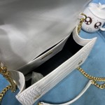 MIU MIU 5BA196 Lady Leather Handbag Decorated with Gorgeous Imitation Crystal Jewelry Buckle