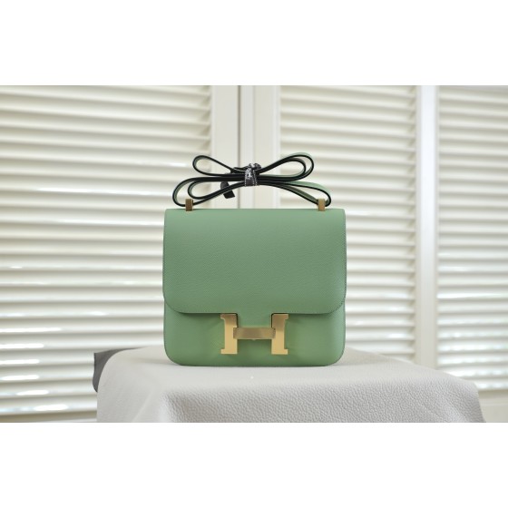 Kangkang 24 avocado green gold buckle epsom leather