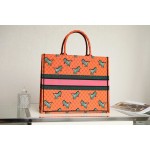 DIOR TOTE Orange dinosaur