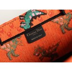 DIOR TOTE Orange dinosaur