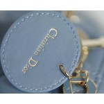 DIOR LADY three compartments blue enamel buckle