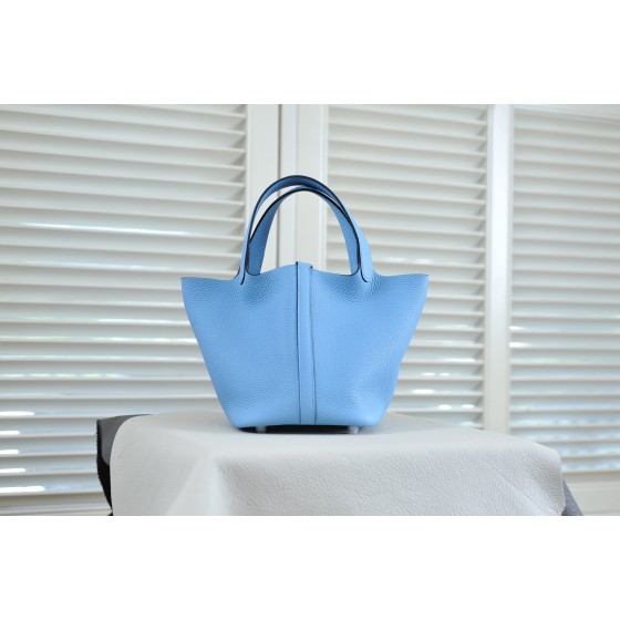 picotin18 northern blue silver buckle TC leather