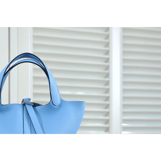 picotin18 northern blue silver buckle TC leather