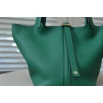 picotin18 imperial green gold buckle TC leather