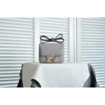 Kangkang 9 turtledove gray gold buckle epsom leather