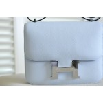 Kangkang 19 haze blue silver buckle epsom leather