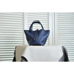 picotin18 midnight blue silver buckle TC leather