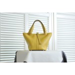 picotin22 amber yellow silver buckle TC leather