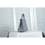 Kelly25 Pewter Gray Silver Buckle TOGO Leather