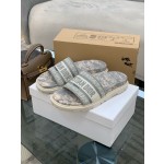 Dior vintage embroidered slippers