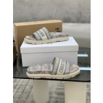 Dior vintage embroidered slippers