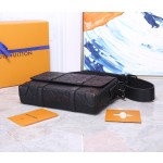 Louis Vuitton M57726 Black Embossed This Small Cuboid Trunk Messenger Bag
