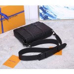 Louis Vuitton M57726 Black Embossed This Small Cuboid Trunk Messenger Bag