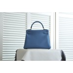 Kelly 28 denim blue togo leather gold buckle