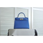 Kelly 25 Florida Blue Goatskin Gold Buckle