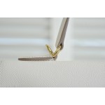 Kelly 25 milkshake white ep leather gold buckle