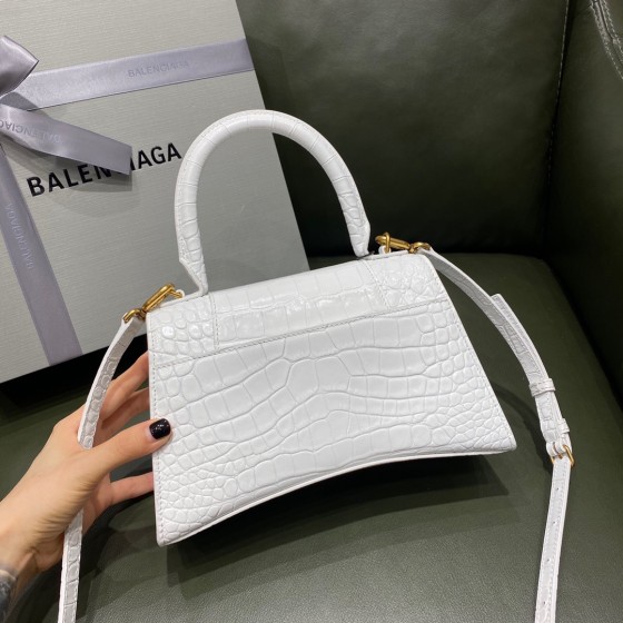 BALENCIAGA 𝐇𝐨𝐮𝐫𝐠𝐥𝐚𝐬𝐬𝐬 𝐒 crocodile-textured cowhide