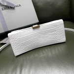 BALENCIAGA 𝐇𝐨𝐮𝐫𝐠𝐥𝐚𝐬𝐬𝐬 𝐒 crocodile-textured cowhide
