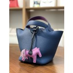 picotin18 deep blue sea anemone purple handle TC leather silver buckle