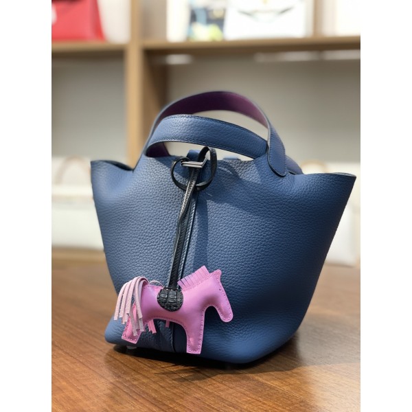 picotin18 deep blue sea anemone purple handle TC leather silver buckle