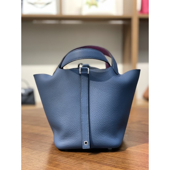 picotin18 deep blue sea anemone purple handle TC leather silver buckle