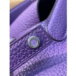 picotin18 sea anemone purple TC leather silver buckle
