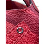 picotin18 national flag red TC leather silver buckle