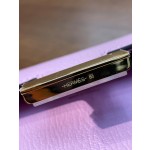 Kangkang 19 mallow purple goatskin gold buckle