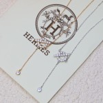 Hermes OT buckle full diamond necklace