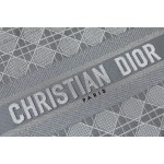 DIOR TOTE embroidered vine check grey