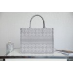DIOR TOTE embroidered vine check grey