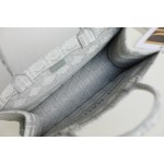 DIOR TOTE embroidered vine check grey