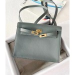 Kelly Danse almond green gold buckle evercolor leather