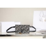 Oblique blue jacquard 〰️ saddle waist bag DR-57