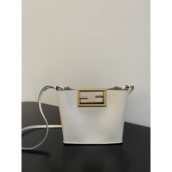 FENDI small beige Way new double F buckle handbag