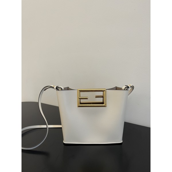 FENDI small beige Way new double F buckle handbag