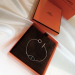 Hermes Enamel Pig Nose Cross Bar Bracelet