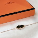 Hermes Enamel Pig Nose Cross Bar Bracelet