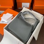 mini Lindy tc leather almond green gold buckle