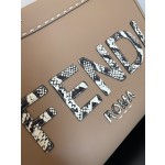 FENDI Medium Snakeskin Logo "Sunshine Tote Bag"