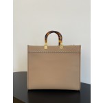 FENDI Medium Snakeskin Logo "Sunshine Tote Bag"