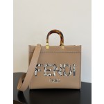 FENDI Medium Snakeskin Logo "Sunshine Tote Bag"